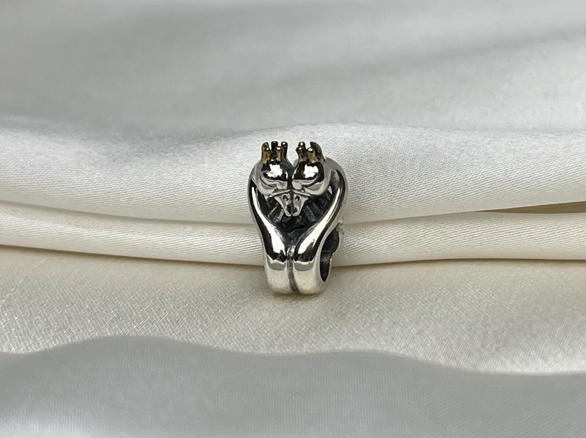 PANDORA Loving 14金ゴールド SILVA Heart to Heart Authentic PANDORA Siver 14k Gold Two-tone