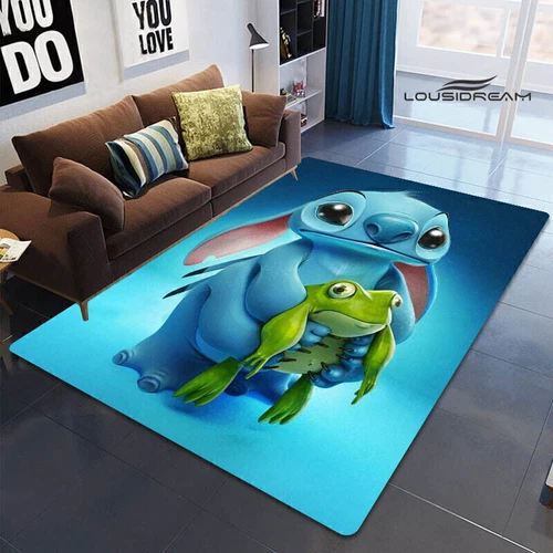 Lilo Stitch Cartoon Bodenteppich Teppich Schlafzimmer Fußmatte Wohnzimmer Antirutschmatte - Bild 16 von 39