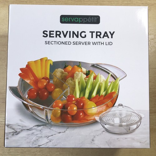 Servappetit Serving Tray Sectioned Server With Lid New In Box - Picture 3 of 6
