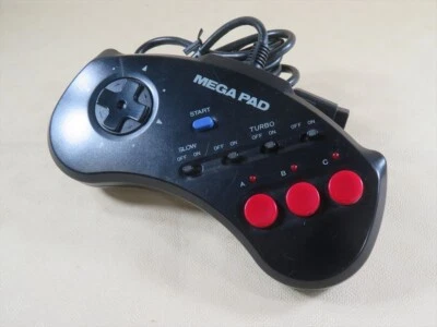 SEGA Mega drive pad controller ASCII black genesis game Japan jpn jp for parts - Image 1 of 4
