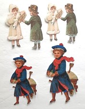 93D UPick Victorian Chidrem Snow Gifts Winter Scrapbook Card Embellishment 3741