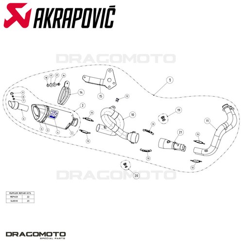 YAMAHA MT-07 XSR TRACER 700 2014-2023 Auspuffanlage AKRAPOVIC Carbon RC S-Y7R... - Bild 7 von 9