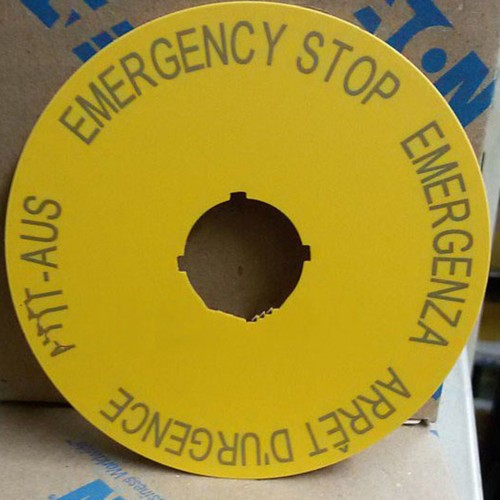 Brand New EATON Emergency Stop Label M22-XAK1 Free Shipping#LJ - Picture 2 of 2