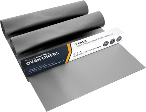 2pcs 17”X25” Oven Liners for Bottom of Oven- Large Non-Stick Reusable Mats Liner - Picture 8 of 8