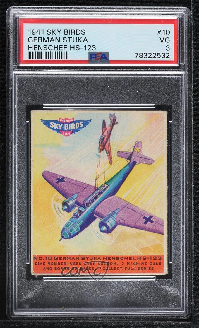 1941 Goudey SkyBirds Chewing Gum R137 German Stuka Henschel HS123 PSA