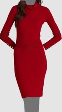 Lauren Ralph Lauren Womens' Red- Cotton Blend Sweater Turtleneck Dress Size 16