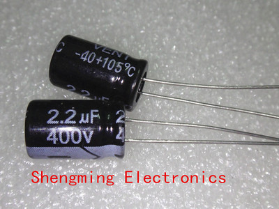 100pcs 2.2uF 400V 105c electrolytic capacitor 8x12mm