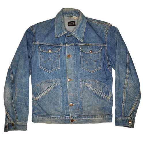 Vintage 60's Wrangler Blue Faded Selvedge Denim Jacket Made In New Zealand Sz S - Picture 3 of 22