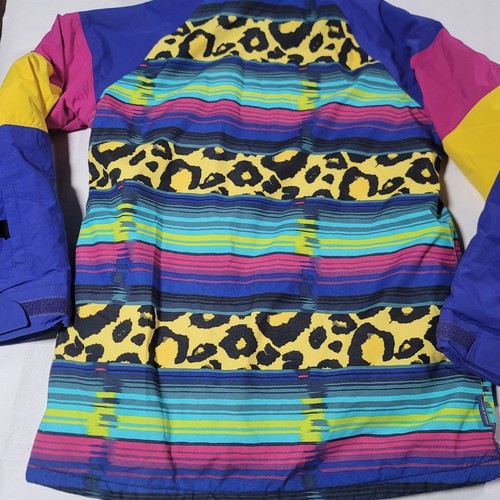 Burton Dryride Room To Grow Ski Winter Snowboard Jacket Girls Sz Large Colorful - Picture 10 of 24