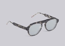 Authentic THOM BROWNE TBS416-52-03 GRY Tortoise w/Medium Grey Lens Sunglasses