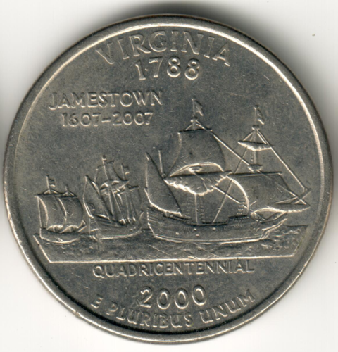 USA - 2000P - Washington 1⁄4 dollaro - Virginia - #8551 - Foto 1 di 2