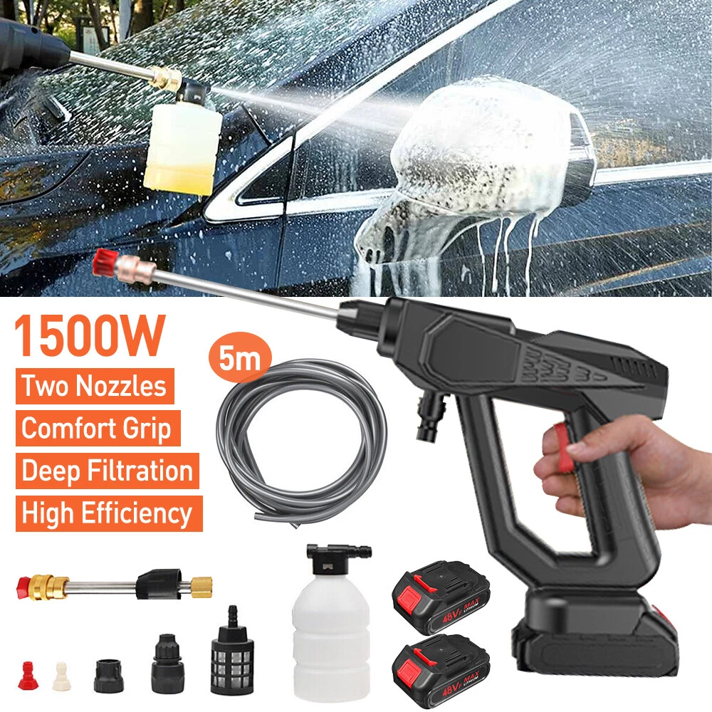 Electric Cordless Pressure Washer Water High Power Jet Wash Car Cleaner Portable