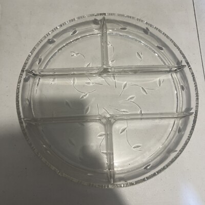 Divided Glass Relish Dish