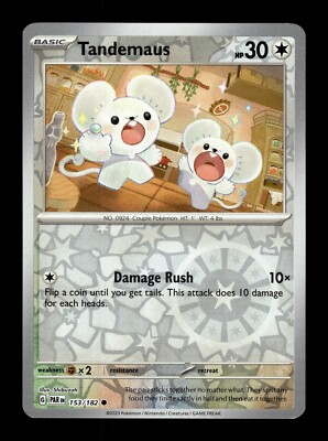 Pokemon Paradox Rift Tandemaus 153/182 Reverse Holo
