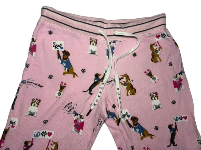 Pantalones de pijama PJ Salvage para mujer perros pequeños cachorros pijamas rosa ropa de dormir ropa de salón Foto 3 de 4