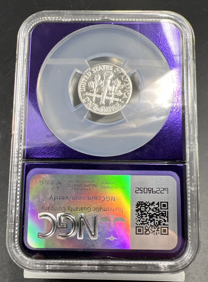 1964 P 10c Roosevelt Silver Dime Coin NGC PF68 Bee Label Holder - Image 2 of 4