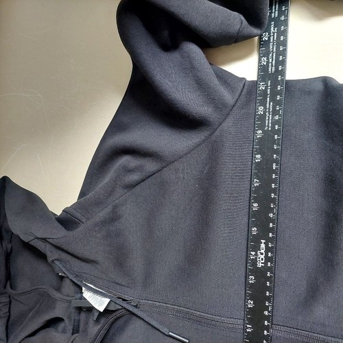Adidas Giacca Nera con Cappuccio Off Pitched Lunga Full Zip Donna XS Activewear Sportiva - Foto 4 di 12