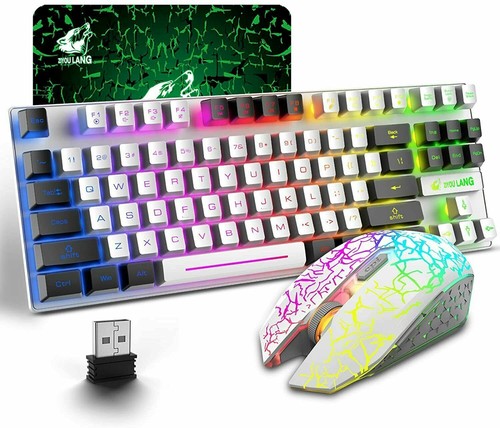 60% Wireless Gaming Tastatur Maus und Halter Combo RGB Hintergrundbeleuchtung für PC PS4 Xbox - Bild 21 von 23