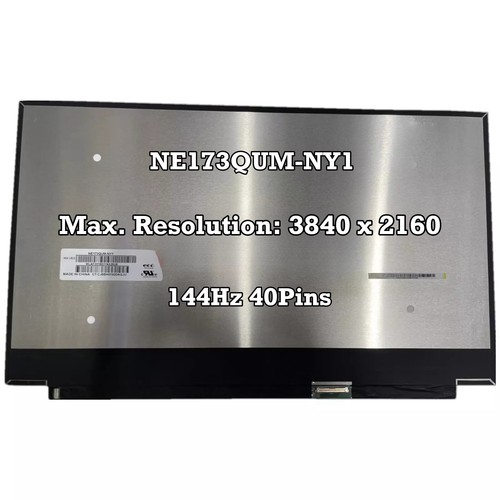 NE173QUM-NY1 3840×2160 40 Pins 17.3" 144Hz 4K UHD IPS Panel Laptop LCD Screen - Picture 1 of 2