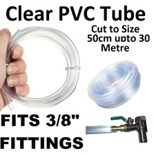 10mm x 12mm CLEAR FLEXIBLE PVC TUBE Oil Tank Sight Gauge Central Heating 3/8"