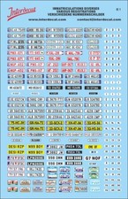 Plaques immatriculations diverses nations 1/43 Décalcomanies 120x80mm