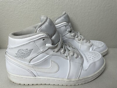 シューズ(男性用) ike Air Jordan 1 Mid \"Pure Platinum Jordan 1 Mid White/Pure Platinum Men's - 554724-104 - US