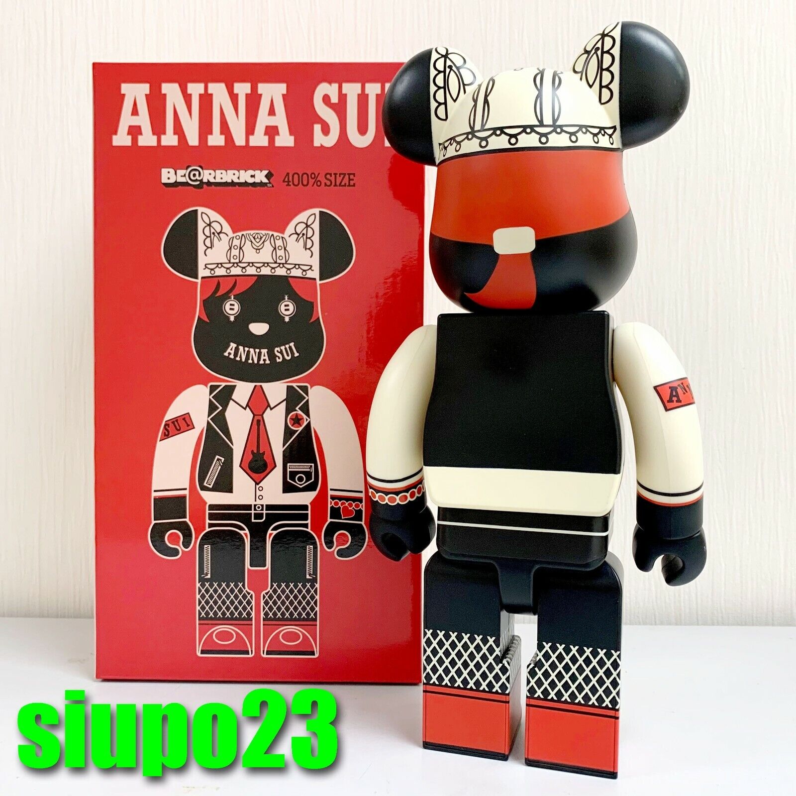 Medicom 400% Bearbrick ~ Anna Sui Be@rbrick Red & Beige Version