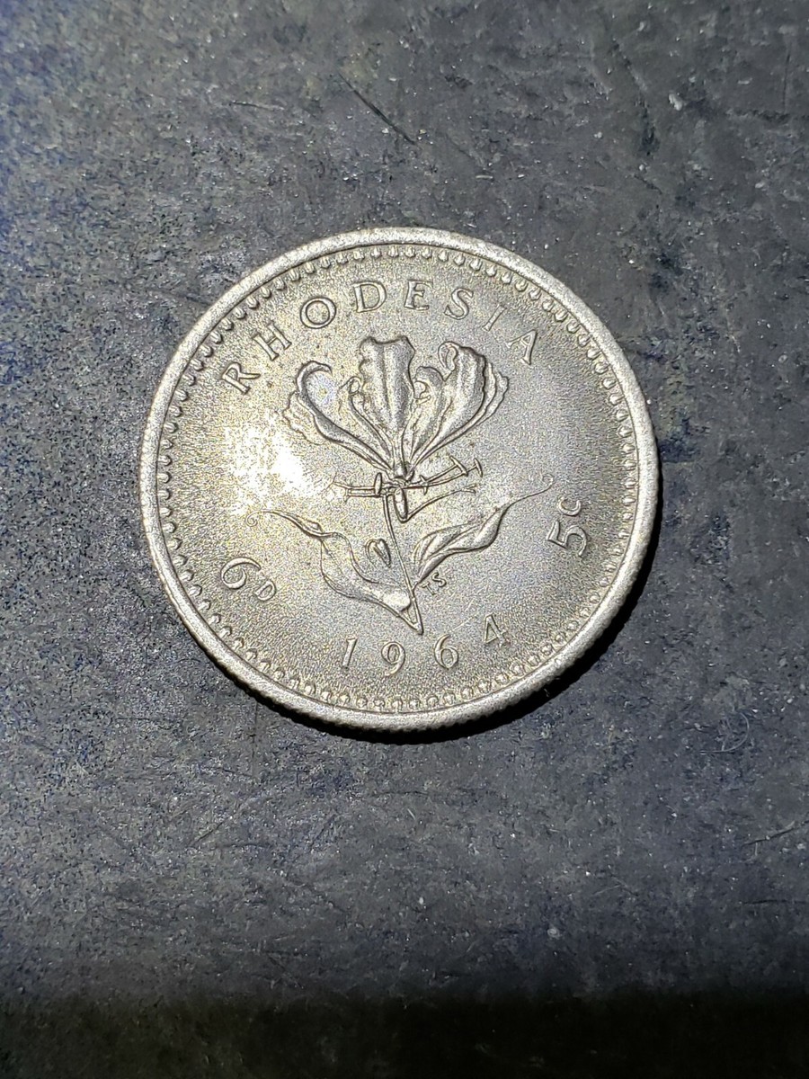 1964 RHODESIA 5 Cents Coin 