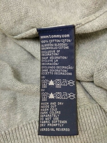 Tommy Hilfiger Golf Jumper XL grey half zip 100% cotton UK men's size XL - 第 9/9 張圖片