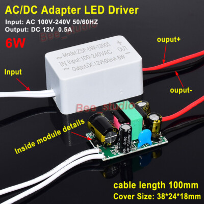 spreiding Haven sturen mini AC-DC Converter AC 110V 220V 230V to 12V 0.5A 6W LED Driver Adapter  Module | eBay