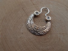 Cross Cossack Swords Men's hoop Earring 25 mm 1 inch, Bronze earring for men