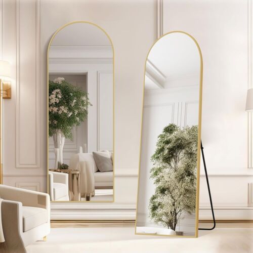 64"x21" Full-length Mirror Floor Mirror Wall Bedroom Mirror Stand Alloy Frame - Bild 40 von 52