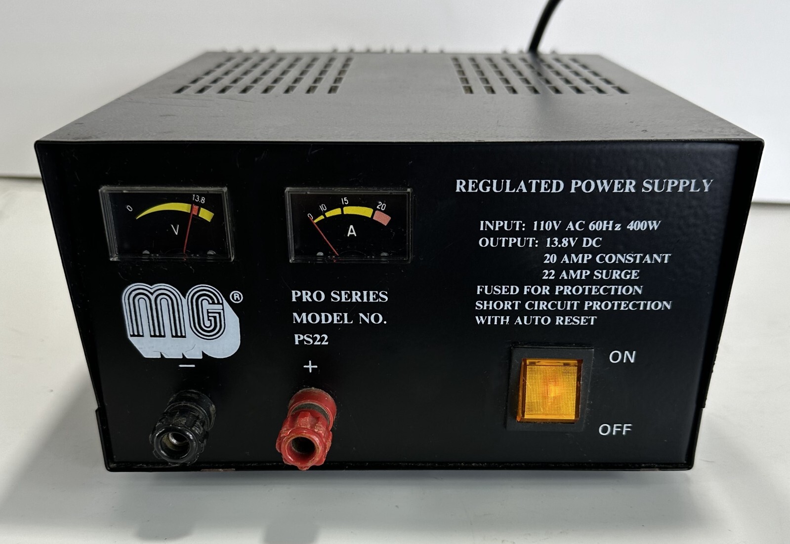 MG Pro Series PS22 Regulated Power Supply Ham Radio 13.8Vdc 20 Amp Constant