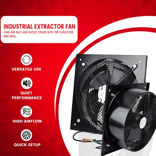 Industrial Ventilación Extractor Metal Axial Escape Comercial Aire Ventilador - Imagen 64 de 101