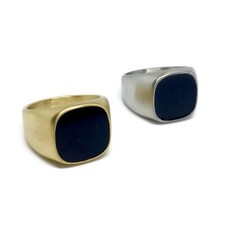 Onyx-Style Steel Ring l FREE