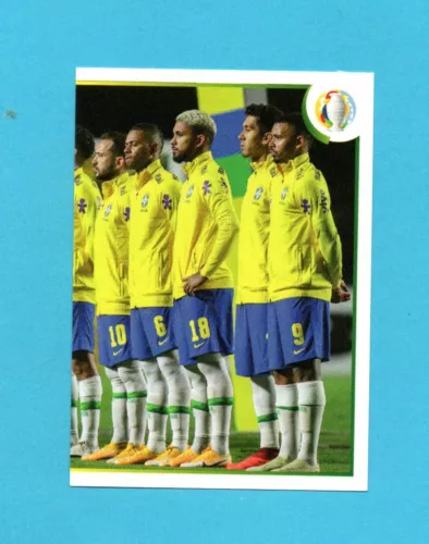 COPA AMERICA 2021-PANINI-Figurina n.BRA03-BRASILE-SQUADRA/TEAM-2/2 -NEW VELINA