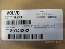 Brand new Genuine OEM Volvo Mack D13 MP8 85143382 unit injector kit