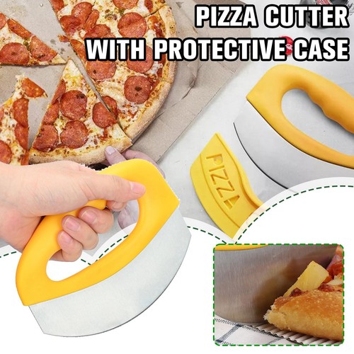 Pizza Cutter Food Slicer Kitchen Tool Vegetable Chopper U0S6cz Steel Cho B7T2 - Afbeelding 1 van 12