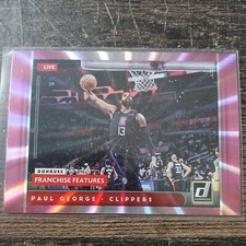 2021-22 Panini Donruss Paul George Franchise Features Pink Laser SP Clippers #10