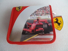 CD Aufbewahrungstasche  Ferrari für 32 Cd oder DVD Farbe Rot Größe 17 cm x 17 cm