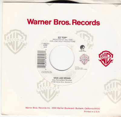 ZZ TOP - VIVA LAS VEGAS -  MINT ORIGINAL WARNER BROS. 45 - MINT UNPLAYED NEW