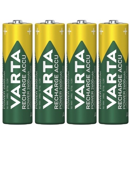 4X Varta Power Akkus Aa 2600Mah 5716 Mignon Aufladbare Batterien +Neu Aus 2026+-image