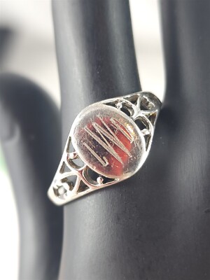 Vintage Sterling Silber LWD Ring mit Monogramm Größe 10,75 - 2,2 Gramm