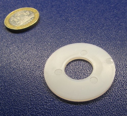 Nylon Natural Washer, 7/16" Screw, 1.125" OD x .469" ID x .064" Thick, 25 Pcs - Picture 5 of 9