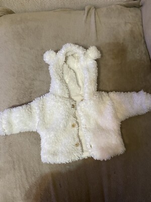 George weißer Baby Teddybär Stil Mantel Größe - erste Größe 9 Pfund