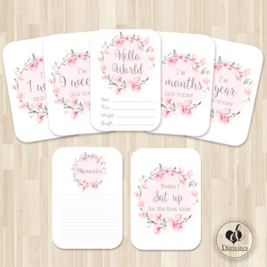 girl milestone cards