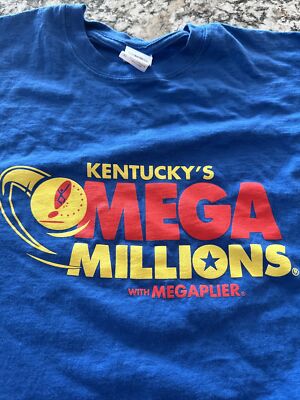 Vintage Mega Millions Megaplier Kentucky Lottery Promotional Promo Shirt Size XL