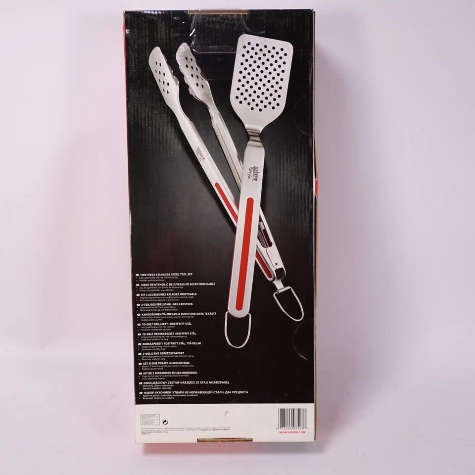 Weber Style 2 pc Stainless Steel Tool Set New - Image 2 of 4
