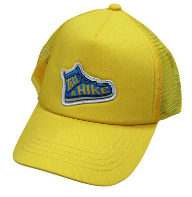 Sun Stone Take a Hike Snap Back Men's Trucker Hat OSFM NWT Mustard Yellow 