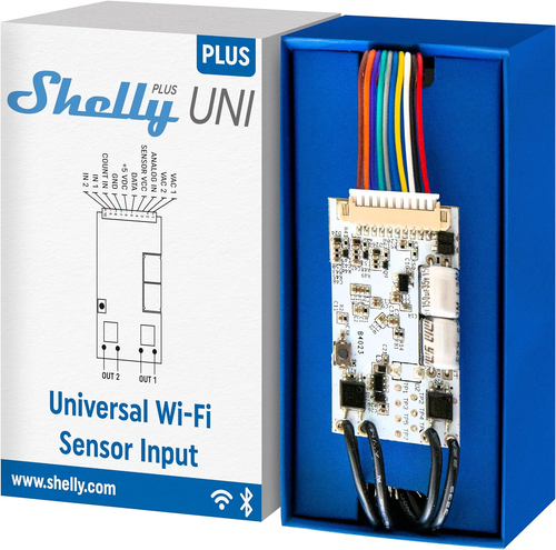 Shelly plus Uni | Smart Wi-Fi and Bluetooth Operated Module with Dry Contacts... - Picture 12 of 12